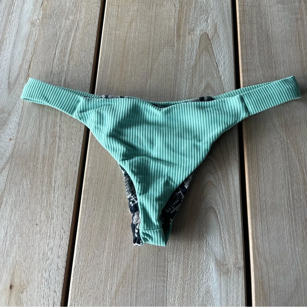 Indah Mint Ribbed Bikini Bottom - Picture 2 of 4